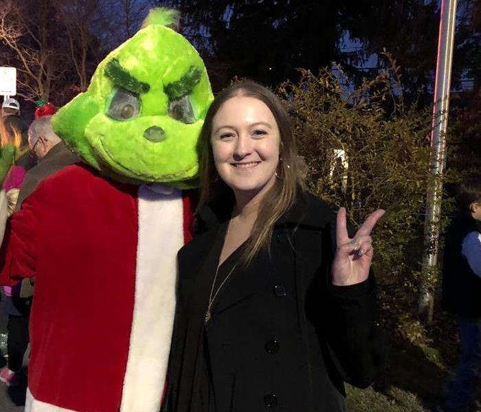 Lady with the grinch